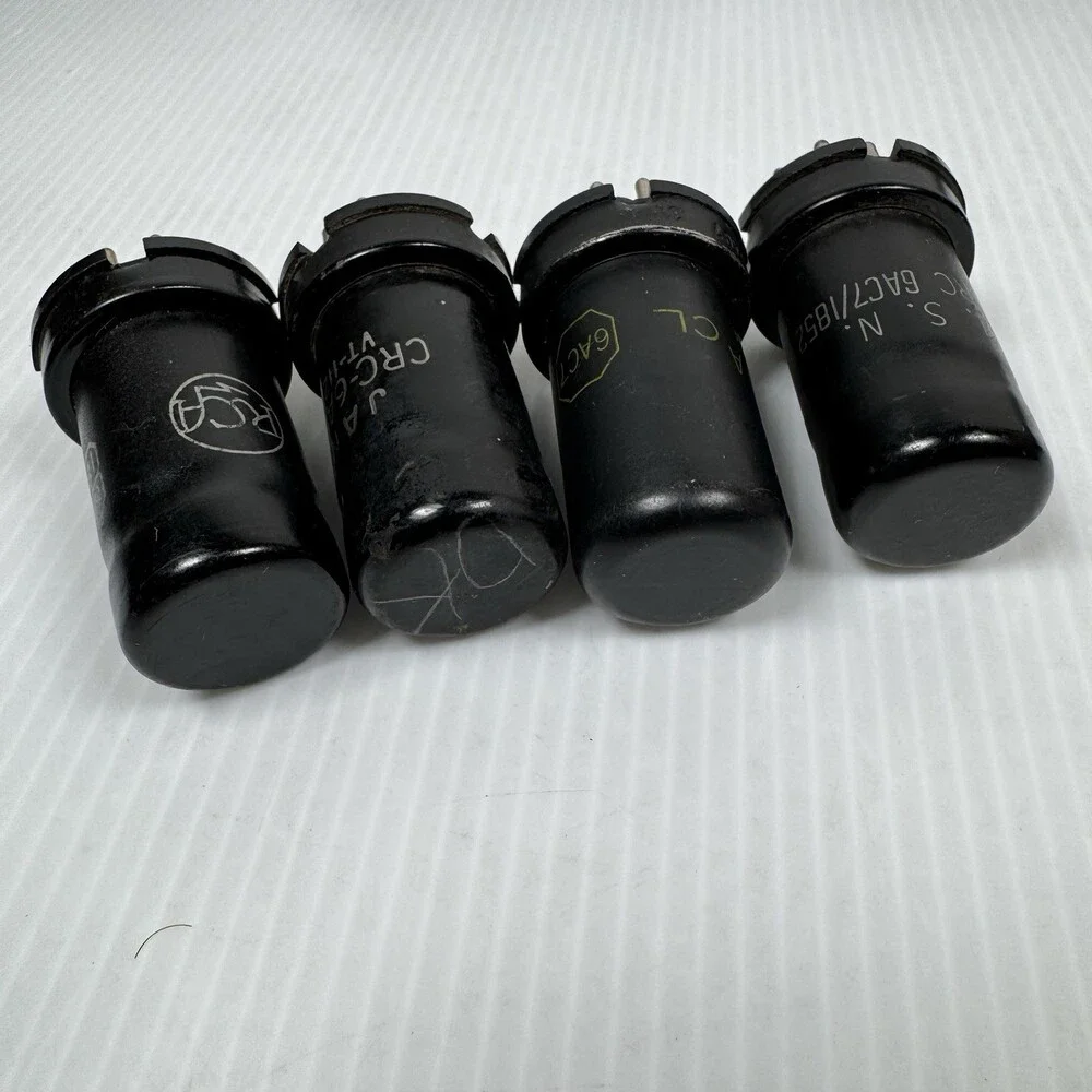 Mixed Lot Of 8 6AC7 Tubes RCA, Sylvania, US Navy CRC Untested Read